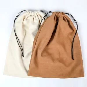 Custom OEM Cotton Fabric Storage Shopping Bag Travel Drawstring Velour Packaging Fashionable Reusable Dust Protection