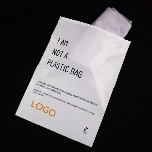 Aangepakte PLA+PBAT ritszak, biologisch afbreekbare ziplock kledingzakken met logo