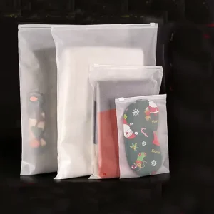 Tas Ziplok Plastik Daur Ulang untuk Pakaian, Kaos Kaki, Sepatu dengan Logo dan Warna Kustom
