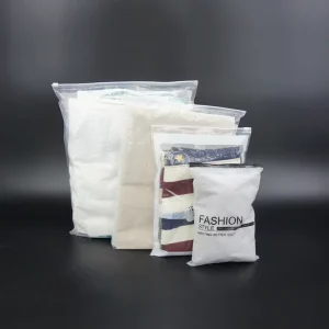 Sacos de Embalagem Ziplock Transparentes Ecológicos com Logótipo Personalizado para Vestuário