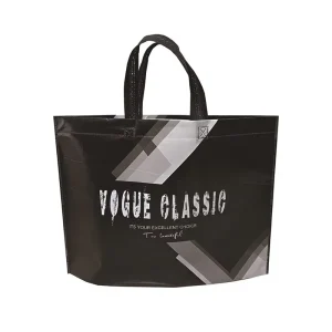 Sac en PP non tissé laminé imprimé sur mesure, sac de shopping réutilisable pour vêtements, emballage écologique