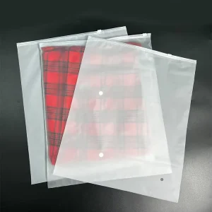 Kantong Plastik Zipper Frosted dengan Logo Cetak Kustom untuk Pakaian, Kaos, Kaos Kaki, Sepatu Siap Jual