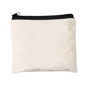 Individuell bedruckte, wiederverwendbare, tragbare Canvas-Tasche, Reißverschluss-Baumwoll-Canvas-Tasche für Kosmetikverpackungen