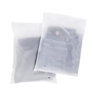 Maßgeschneiderte Druckbekleidungs wiederverwendbare Reißverschluss Frosted Poly Matte Reißverschlusstaschen für Kleidung T-Shirt