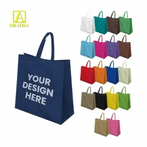 Custom Recyclable Reusable Polypropylene Laminated Shopping Non Woven Bags for Packaging Grocery Gifts Tote Bags With Logo
