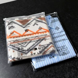 Aangepaste Zeefdruk LDPE Recyclebare Zelfsluitende Ziplock Tassen voor Sokken Kleding met Heldere Matte Frosted Plastic Rits
