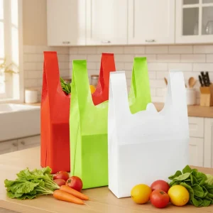 Sac de courses non tissé sur mesure pour produits de boulangerie, pâtisseries et livraison de pain frais