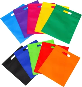 Sacs de shopping non tissés de taille personnalisée, à ouverture plate avec impression de logo pour expositions