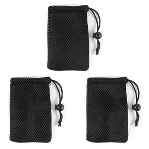 Maßgeschneiderte Größe & Logo Zugband Dicke Sandwich-Mesh-Taschen für Seife Weiche Polyester-Netzbeutel Textilverpackung für Schmuck
