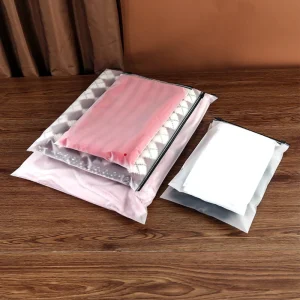 Individuelle transparente PVC wasserdichte Kleidung Ziplock-Verpackungstasche mit frosted Reißverschluss, Siebdruck-Logo