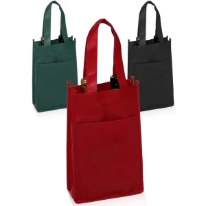 Bolsa de regalo personalizada para botellas de vino, bolsa de vino para 4 botellas, bolsa de compra no tejida para 6 botellas