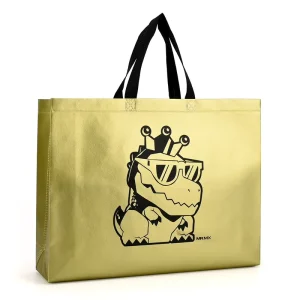 Sacs cadeaux brillants de luxe avec impression de logo personnalisée, sacs de shopping non tissés de luxe