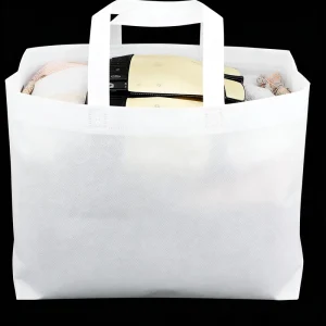 ถุงผ้าทอแบบไม่ทอพิมพ์โลโก้สำหรับโฆษณาแบรนด์ ร้านเสื้อผ้า ซูเปอร์มาร์เก็ต