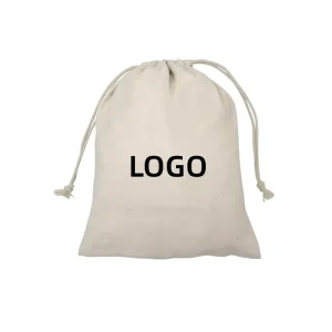 Sacs en lin de coton recyclables personnalisés avec logo imprimé, emballage réutilisable