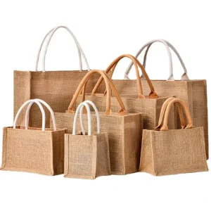 Túi burlap jute bao bì quà tặng có thể tùy chỉnh, túi jute tái sử dụng cho quảng cáo