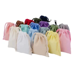 Individuelle 100% natürliche weiche Baumwoll-Zugbeutel für alle Anlässe mit individuellem Logo-Druck für Verpackung und Staubschutz