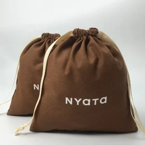 Bolsas de embalaje de alimentos en bolsa de algodón y lino con cordón, bolsa de polvo de algodón orgánico