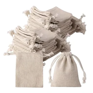 Sac en toile de jute personnalisé, petit sac à graines en jute pour bijoux, fèves de cacao, sacs en burlap Hessian pour cadeaux et shopping