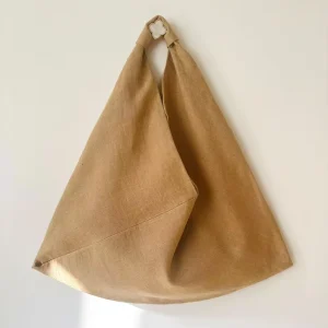 Individuell gestaltete Japanische Leinen Origami Taschen Umweltfreundliche Textilverpackung Tragetaschen Nachhaltige Schultertaschen