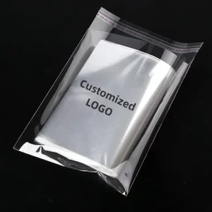 Benutzerdefinierte transparente Geschenktüten für Kleidung, Make-up, Klappverpackungen, Keks-Plastiktüten, Cellophan-OPP, selbstklebende Taschen