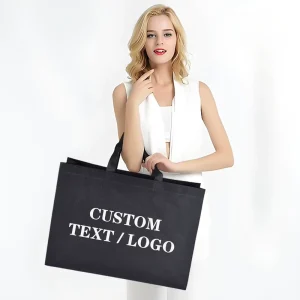 Individuell gestaltete Logo Vliesstoff Einkaufstaschen Umweltfreundliche Vliesstoffbeutel Verpackung Werbe Vliesstoff B