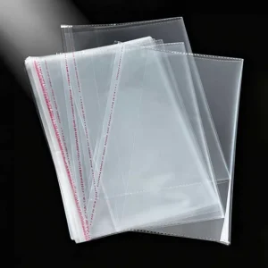 Kantong Penyimpanan Plastik BOPP Transparan Kustom, Self-Adhesive, Cetak Digital Sekali Pakai untuk Pakaian, Sepatu, Pakaian, Kaos Kaki