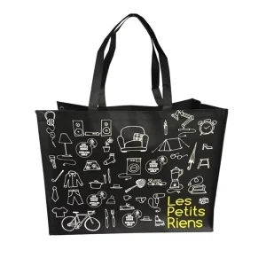 Saco de embalagem promocional DLBZ com impressão artística, ecológico, reutilizável, logotipo personalizado, saco de compras não tecido