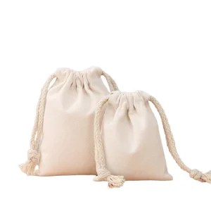 Kordelzug Baumwoll Kleidung Einkaufstasche Anpassbare Musselin Baumwolle Schmuck Kosmetik Geschenkbeutel mit Schnur
