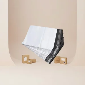 Haltbare umweltfreundliche weiße Poly-Versandtasche für Bekleidung Textil Garment Lieferumschlag Mailer Paket Sack 60 Mikrometer dick