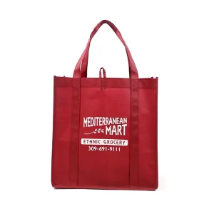 ECO Freundliche wiederverwendbare PP Vliesstoff Tasche mit benutzerdefiniertem Logo Farbe Größe Verstärkung Vliesstoff Einkaufstasche