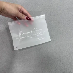 Eco EVA Frosted Reißverschlusstasche Bekleidungsverpackung Translucent EVA Frosted Reißverschlusstasche Sichtbare Bekleidungsverpackungstasche