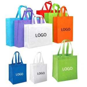 Saco de compras laminado não tecido ecológico personalizado e simples