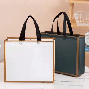 Sac de shopping non tissé en matériau écologique avec impression personnalisée du logo, sac de rangement pour vêtements imperméable