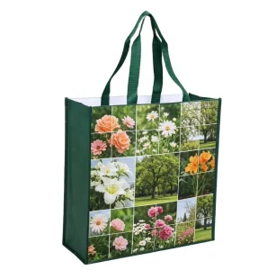 Sacos de ombro não tecidos reciclados e reutilizáveis, ecológicos, com logótipo impresso em intaglio personalizado para compras de supermercado