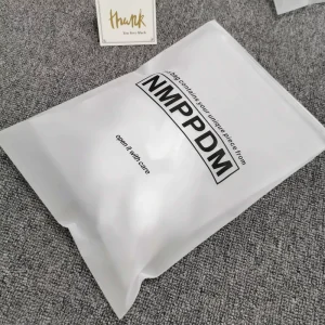 Umweltfreundliche, wasserdichte, frosted Ziplock-Tasche mit Reißverschluss, recycelbare Verpackung für Bekleidung, Schuhe, Unterwäsche