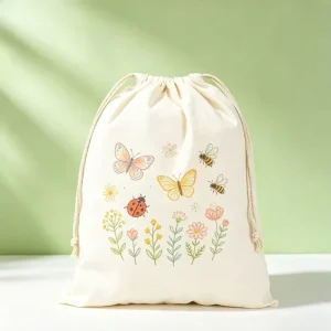 Túi Đeo Dây Kéo Canvas Tái Chế Eco, Gấp Gọn, In Logo Tùy Chỉnh Dùng Cho Đóng Gói Quà Tặng & Nhu Cầu Túi Mua Sắm