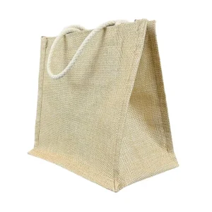 Túi mua sắm jute tự nhiên thân thiện với môi trường, dung tích lớn