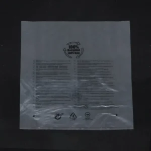 Bolsa de polietileno LDPE transparente de 1.5 mil FBA con impresión de advertencia de asfixia para embalaje de prendas y ropa interior
