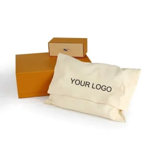 Fabrik individuelle Logo-Druck Luxus Bio-Staubbeutel, Baumwollumschlag-Staubbeutel für Handtaschenverpackung