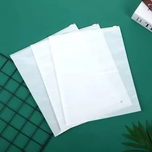 Kantong Plastik Zipper Bag Jelas Frosted dengan Logo Cetak Kustom untuk Pakaian