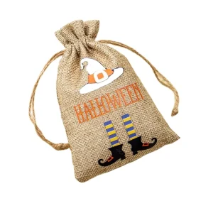 Túi Quà Kéo Dây Bằng Jute Tùy Chỉnh với Logo cho Halloween