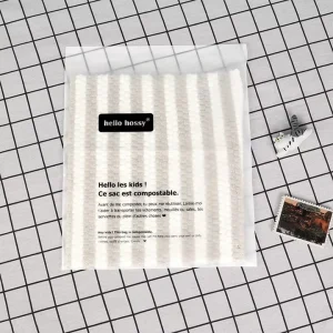 Fabrieks Aangepaste Maat Frosted Kleding Verpakkingsafbreekbare Zak 100% Composteerbare Zelfklevende Zak voor Kleding