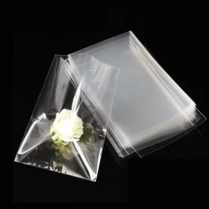 Fabrikverkauf OPP Flachbeutel mit selbstklebendem Klebeband, klare Kunststoffverpackungstaschen für Schmuck, kleine Kleinigkeiten, Brot
