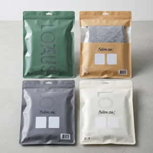 Fabriklaminierte, wiederverschließbare Ziplock-Tasche für Modeartikel, Composite-Garment-Bag mit Reißverschluss