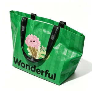 Borsa in PP lucido stampata personalizzata a prezzo di fabbrica, ecologica, riutilizzabile per imballaggio di regali per matrimoni ed eventi