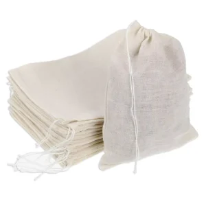 Fashion Custom Cotton Fabric Calico Drawstring Bags