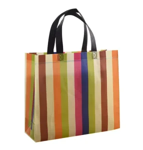 Bolsa de Compras Personalizada de Tela No Tejida Recubierta Ecológica Biodegradable Reutilizable con Logo para Tienda de Ropa