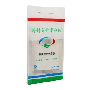 Túi dệt PP cấp thực phẩm 25kg cho tinh bột số lượng lớn, in tùy chỉnh, bao bì chống ẩm, có thể tái chế, giấy kraft