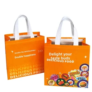 Envase comercial de comida para llevar con aislamiento de papel de aluminio para hamburguesas de pollo frito y patatas fritas, con asa de longitud manual