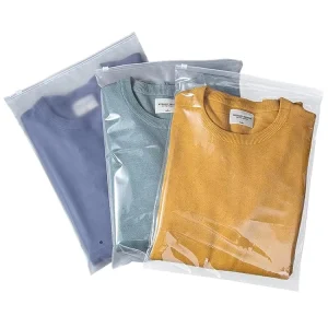 Frosted Garment Ziplock Tasche T-Shirt Kleidung Verpackung Tasche mit individuellem Logo, Plastik-Schieber, Frosted Zip Lock Reißverschluss Tasche für Kleidung